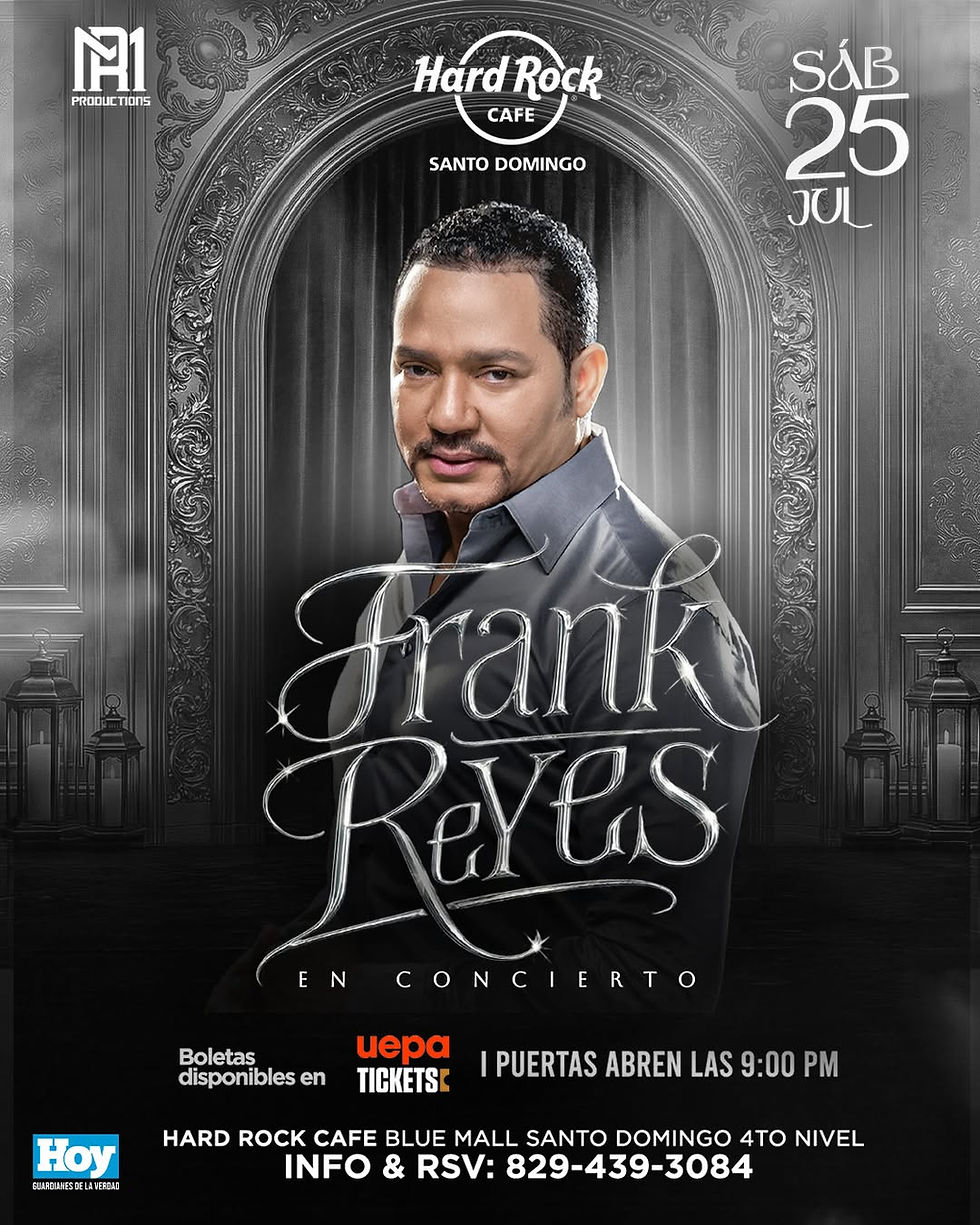 Frank Reyes Regresa a los Escenarios de Santo Domingo con un Gran Concierto en Hard Rock Café