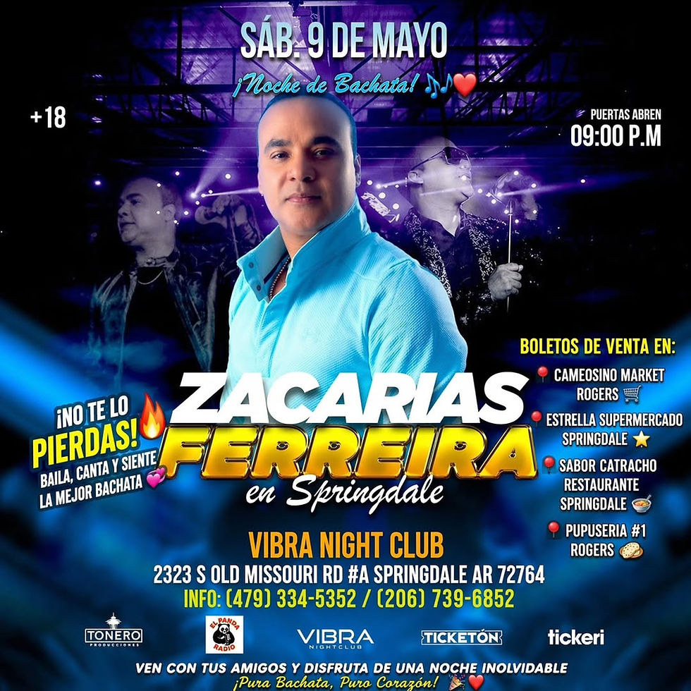 ZACARIAS FERREIRA FIESTA ARKANSAS MAYO 2026