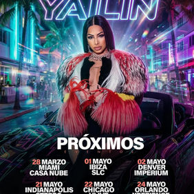 gira de conciertos de Yailin La Más Viral para el año 2026.
