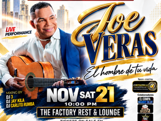 FIESTA DE JOE VERAS SÁBADO 21 DE NOVIEMBRE 2026 | NEW JERSEY
