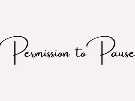 A calming minimalist image reading ‘Permission to Pause,’ reflecting the blog’s message about rest, wellbeing, and reclaiming clarity in a busy life. Patricia Ezechie