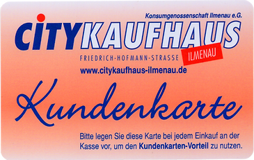Kundenkarte vom Citykaufhaus Ilmenau