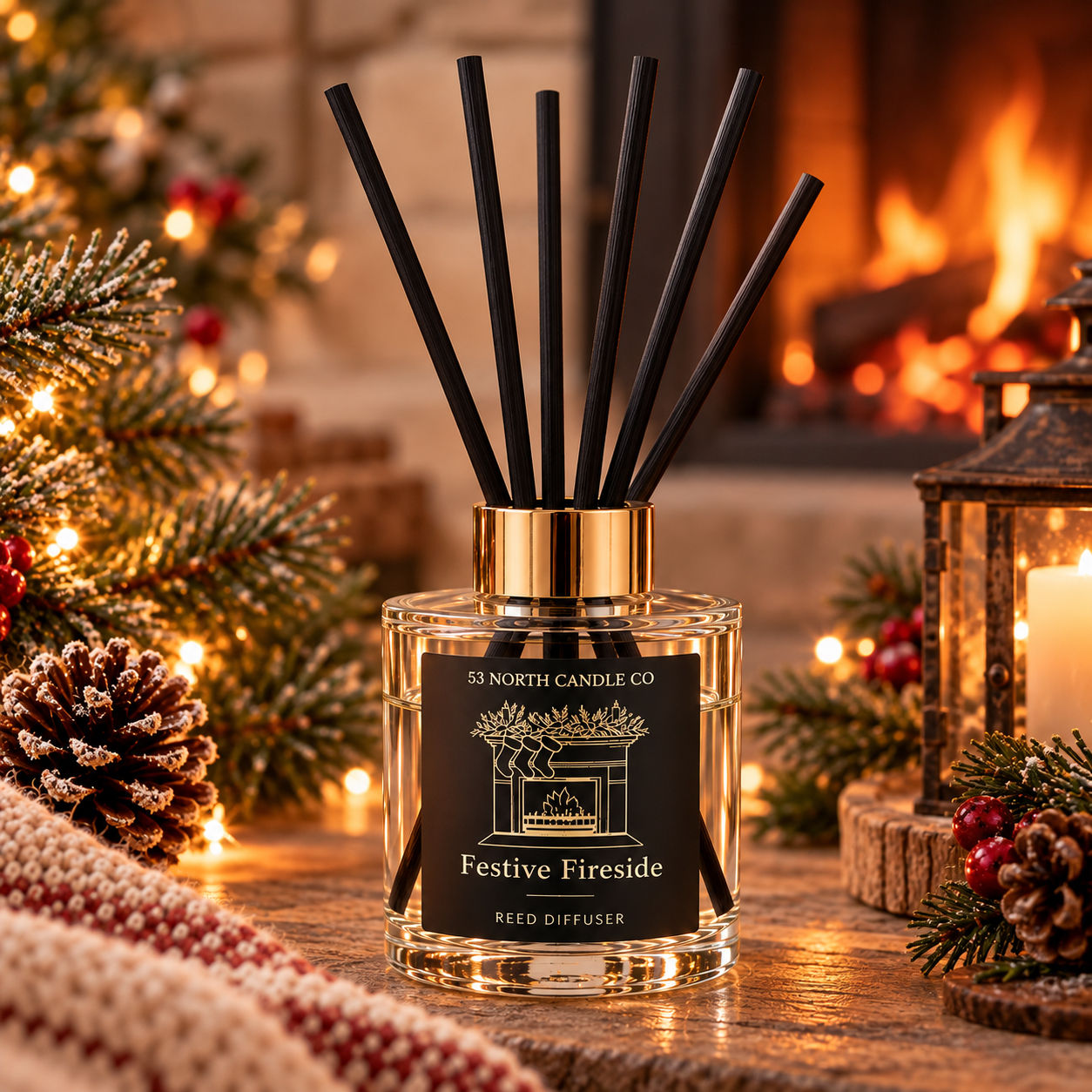 Festive Fireside Reed Diffuser