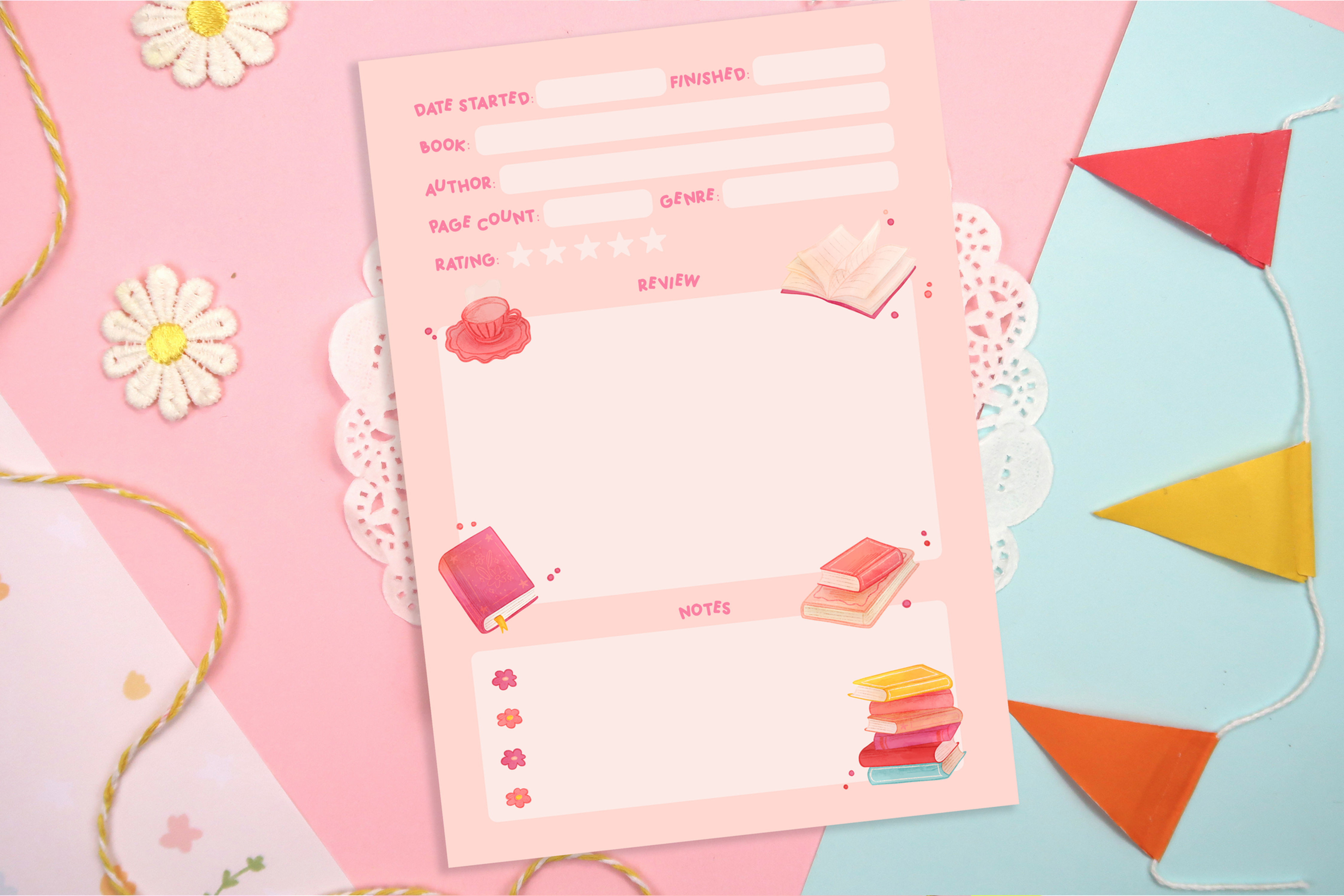 Book Review A6 Notepad