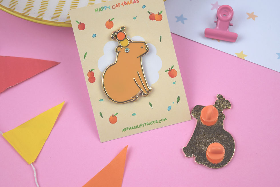 Miniatura: Capybara Enamel Pin