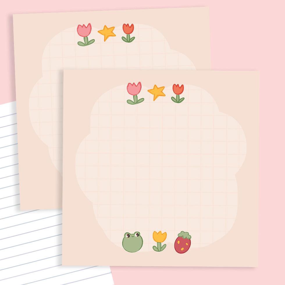 Thumbnail: Cute Doodles Square Notepad