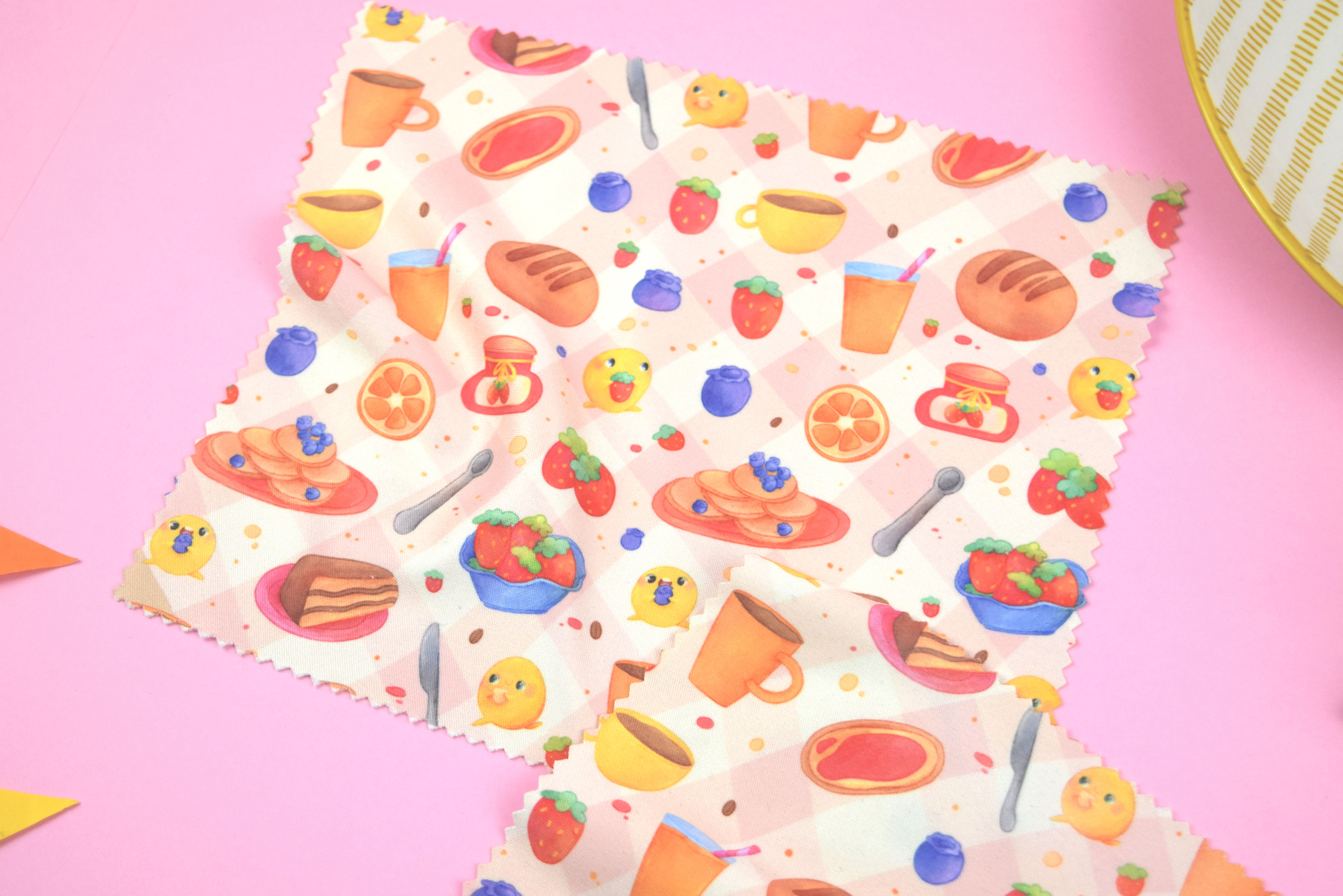 Breakfast Microfiber Cleaning Cloth