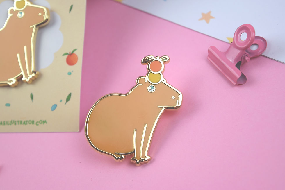 Miniatura: Capybara Enamel Pin