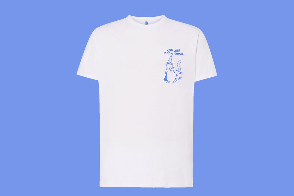 Miniatura: Magic Cat White T-shirt - You're MEOW-gical