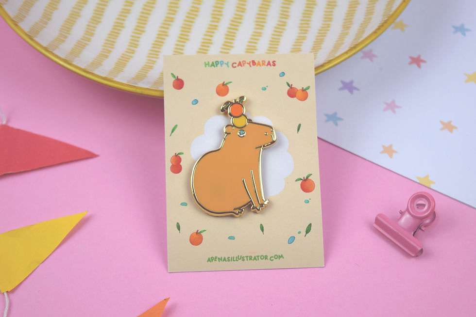 Miniatura: Capybara Enamel Pin