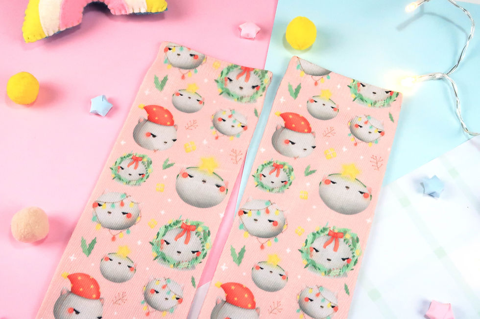 Miniatura: Steve the Cat Christmas Cute Socks