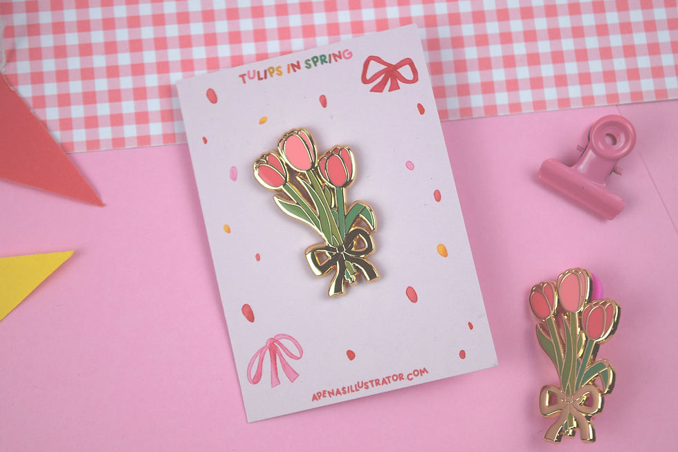 Miniatura: Tulips Enamel Pin