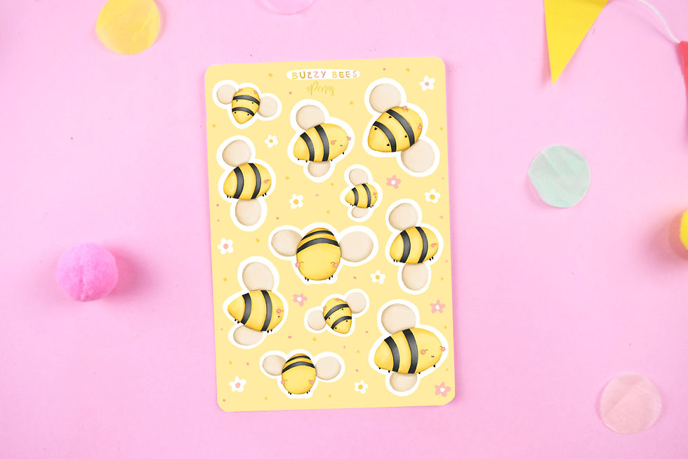 Miniatura: Buzzy Bees Sticker Sheet 01