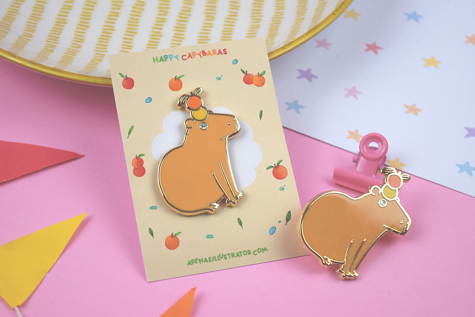 Miniatura: Capybara Enamel Pin