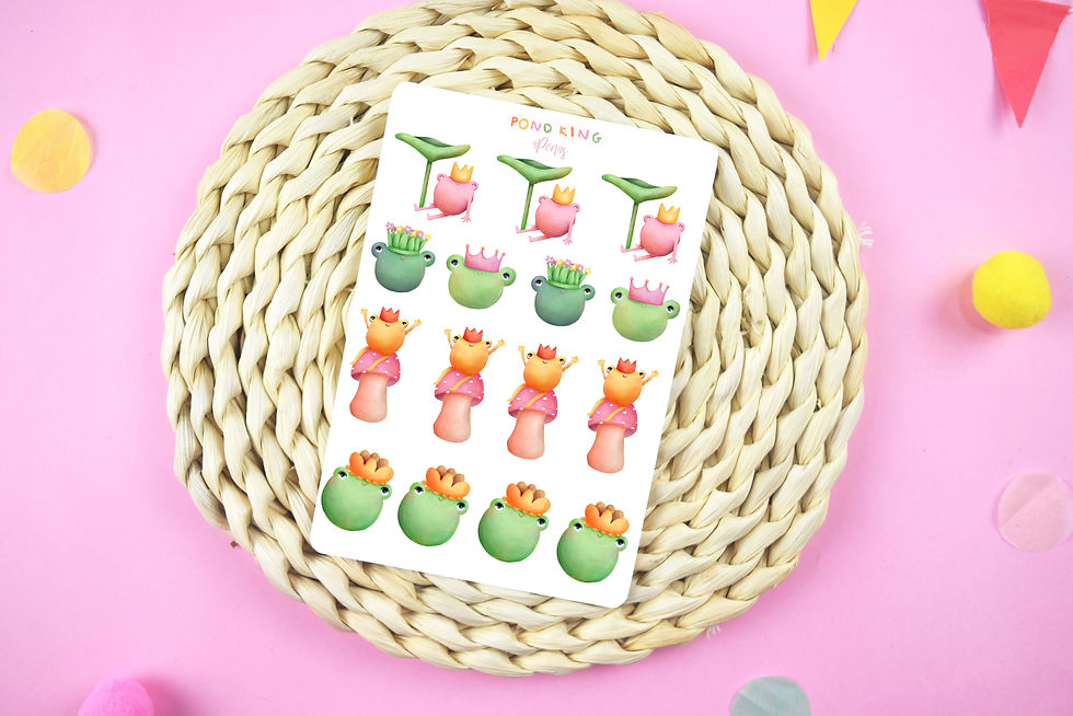 Thumbnail: Frog, King of the Pond Sticker Sheet 02