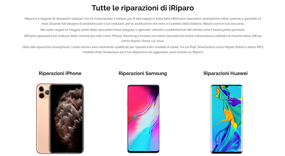Riparazioni Apple iPhone, iPad, Smartphone e Tablet