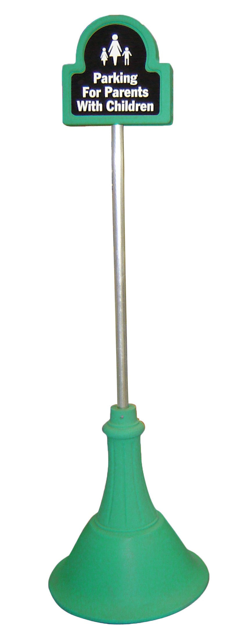 Thumbnail: RTS Retail green rotomolded base parent parking sign on white background