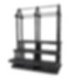 RTS Retail black plastic planter hanger storage and display structure on white background