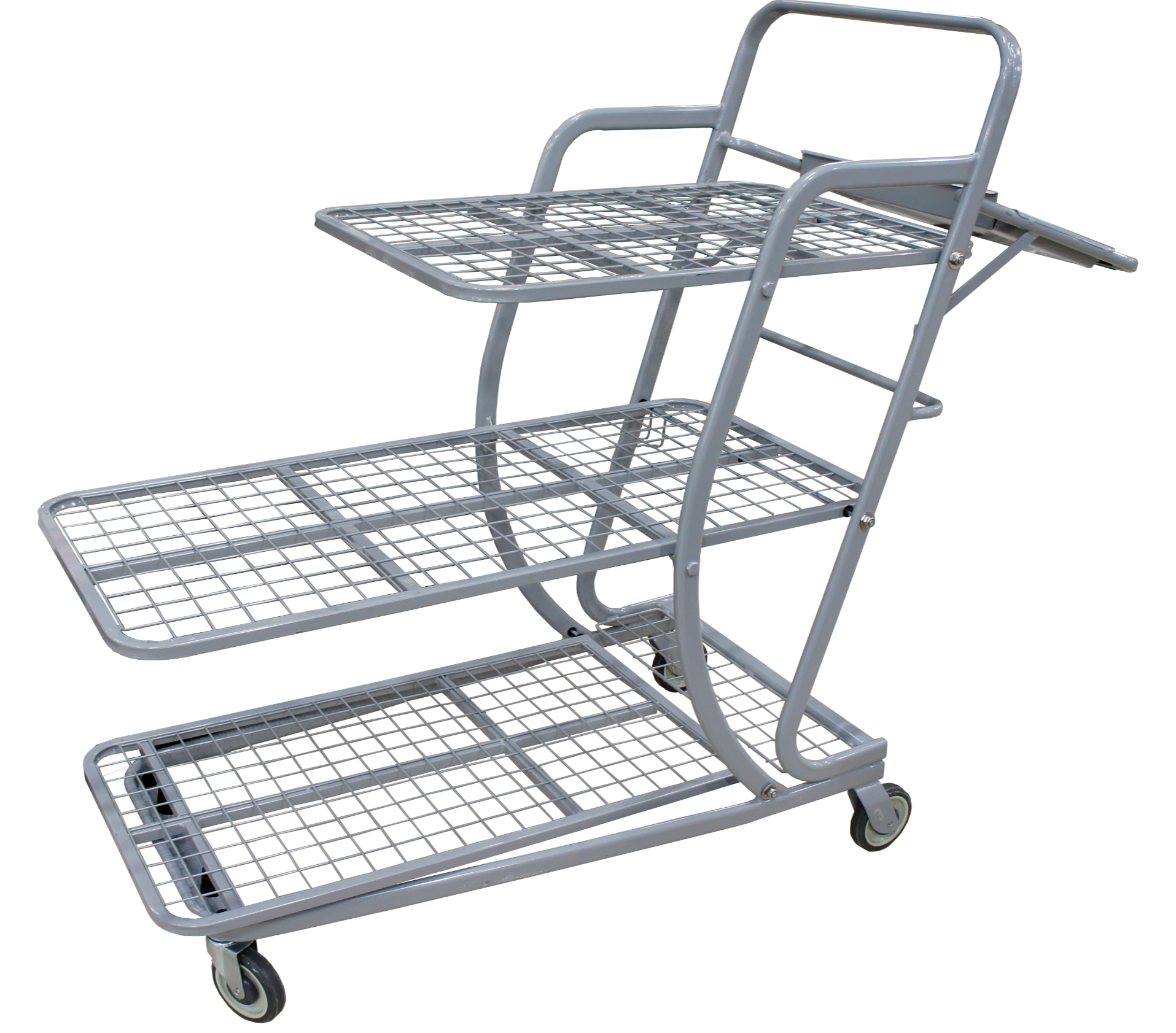 RTS Retail steel Pick 'N Pay cart for online pick-ups on white background