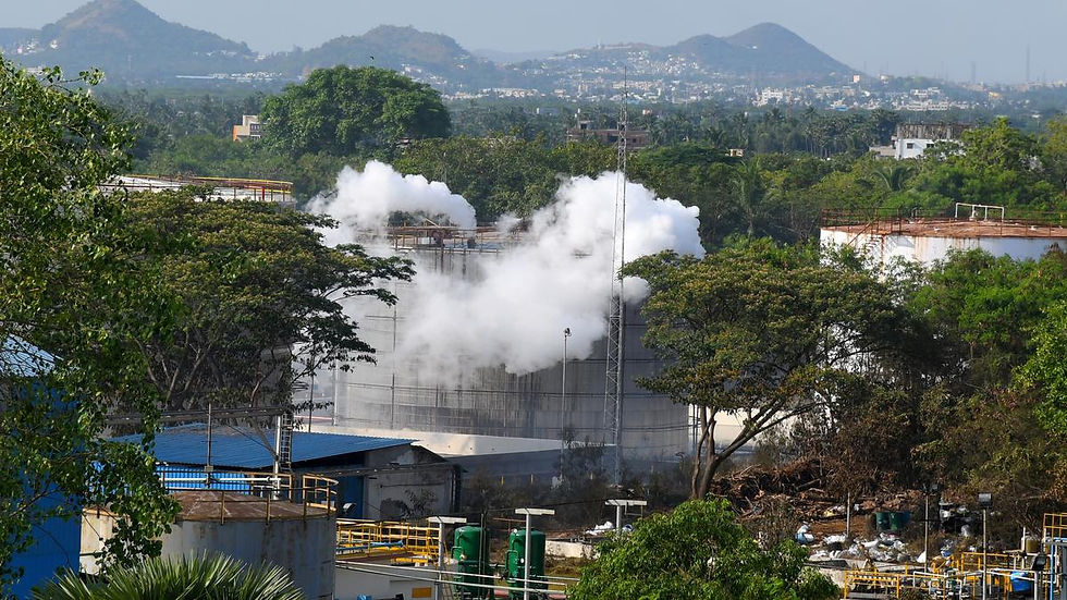 Styrene gas leak in LG Polymers unit in Vizag on 7 May, 2020 | Source: The Hindu