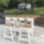 Surfboard Table and Stool Set