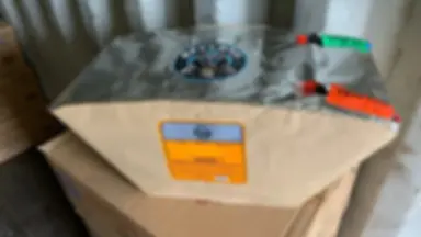 27s blue star mine & neon glittering tail to red, Green Falling Leaves & Blue