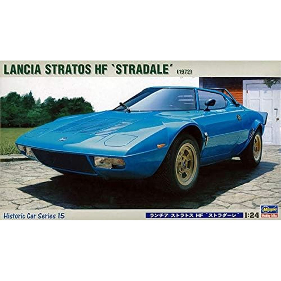 מודל להרכבה של מכונית ספורט קלאסית – Lancia Stratos HF Stradale (1972) בקנה