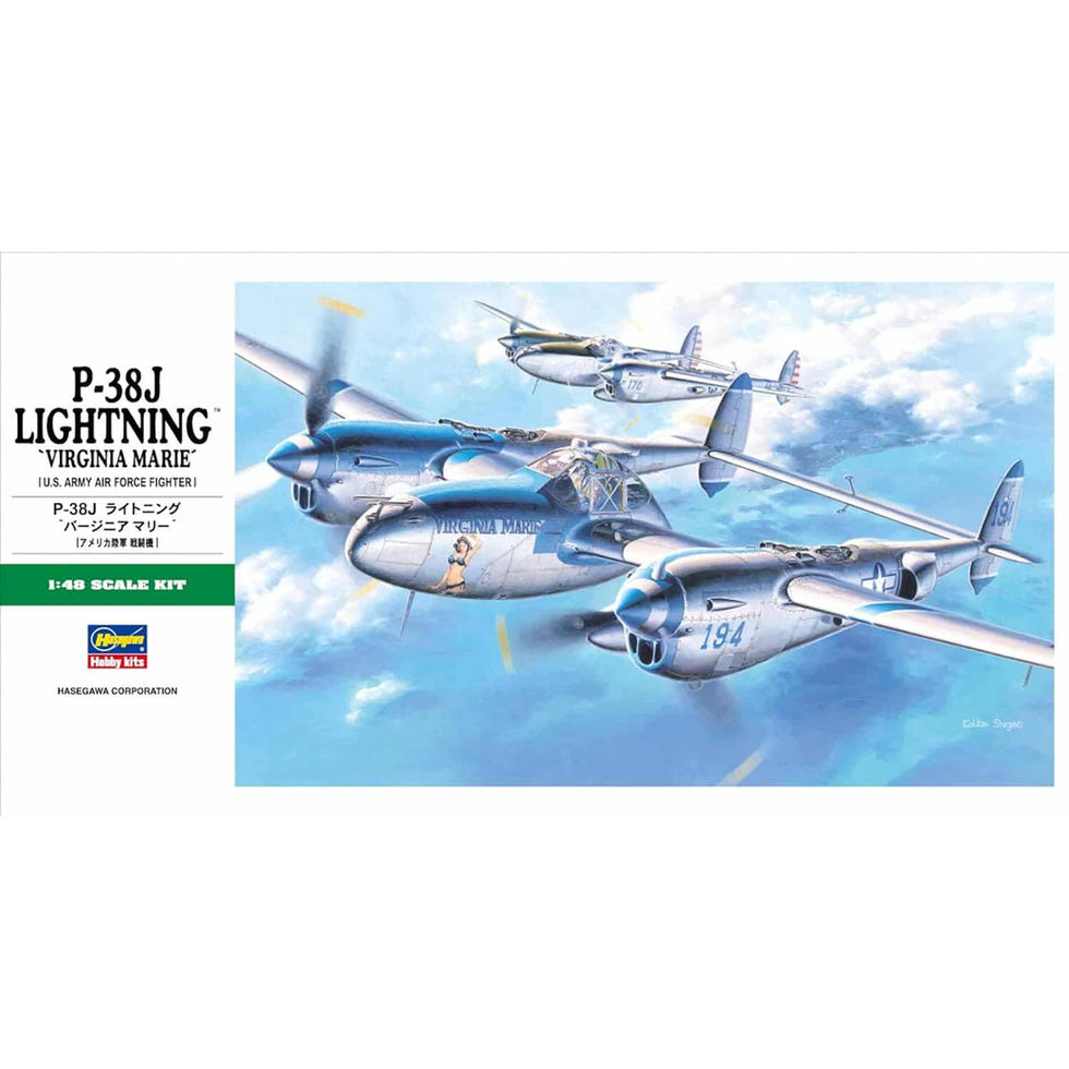 מודל להרכבה P-38J Lightning “Virginia Marie” קנה מידה 1:48 Hasegawa 0409101