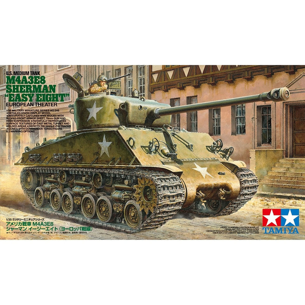מודל להרכבה טנק אמריקאי M4A3E8 Sherman “Easy Eight” 1:35 – Tamiya 35346