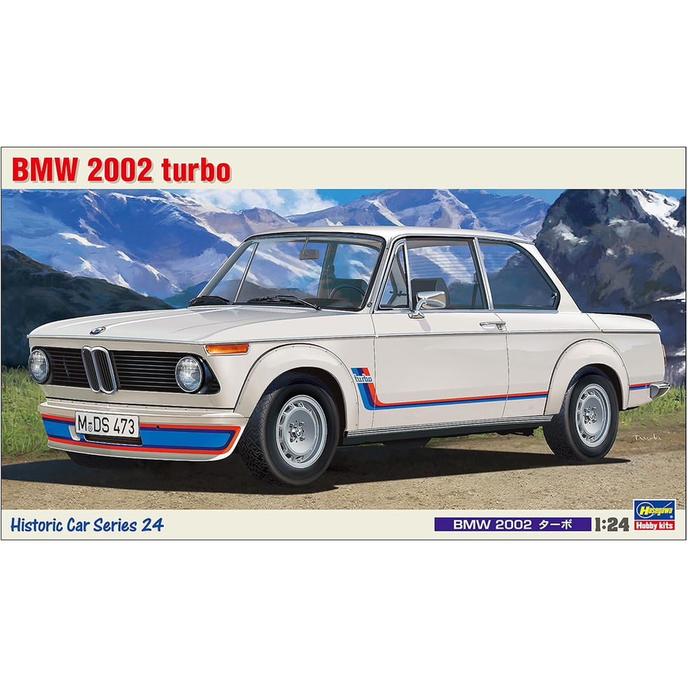 מודל להרכבה של מכונית ספורט קלאסית – BMW 2002 Turbo (1973) בקנה מידה 1/24