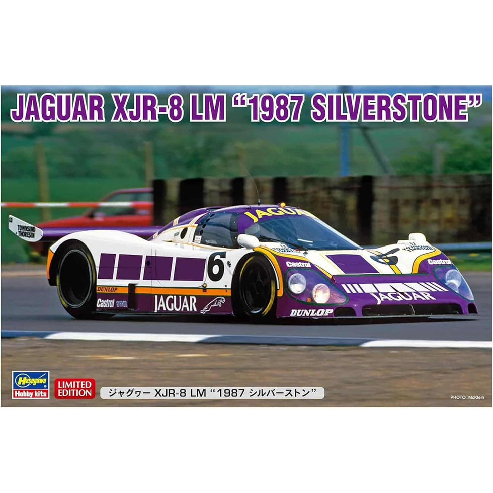 מודל להרכבה של מכונית מרוץ- Jaguar XJR-8 LM “1987 Silverstone” בקנה מידה 1/24
