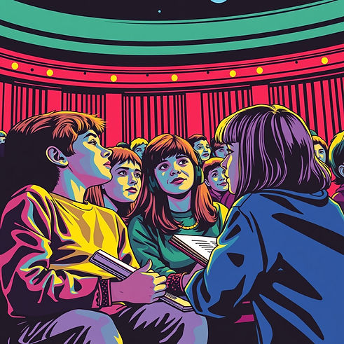 teenagers, learning, theatre, bright colors.jpg