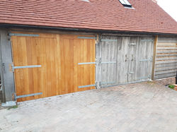The Garage Doors during Installation