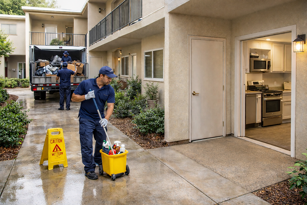 woman cleaning a mall