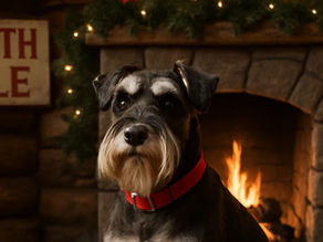Storm the schnauser at the north pole