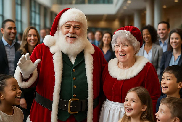 Santa and Mrs claus corporate