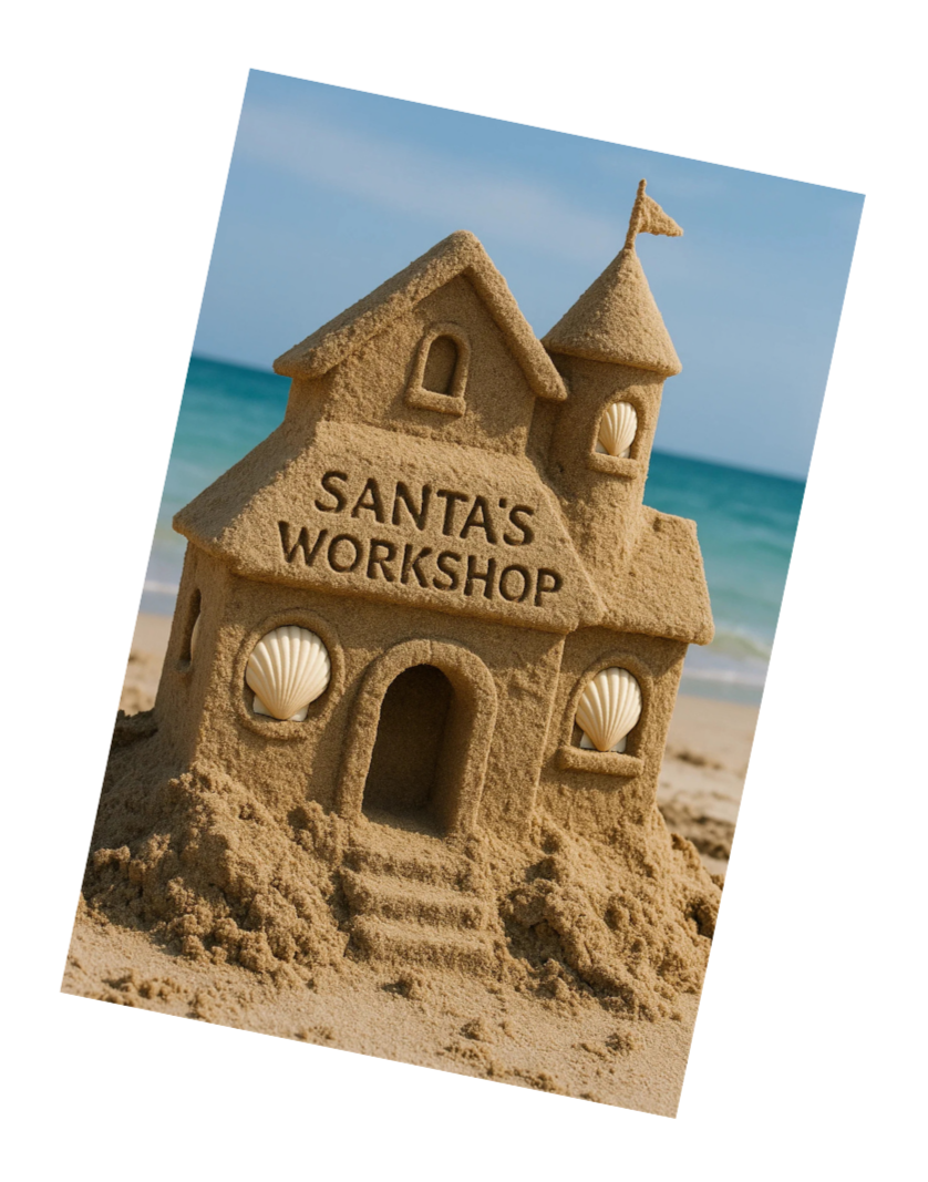 Sand castle of santas workshop