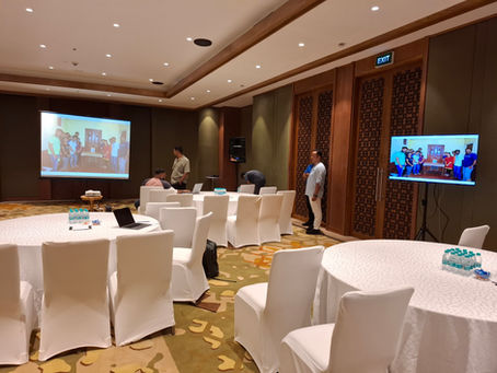 Projector & LED TV setup at Hilton Goa Resort Saipem Candolim