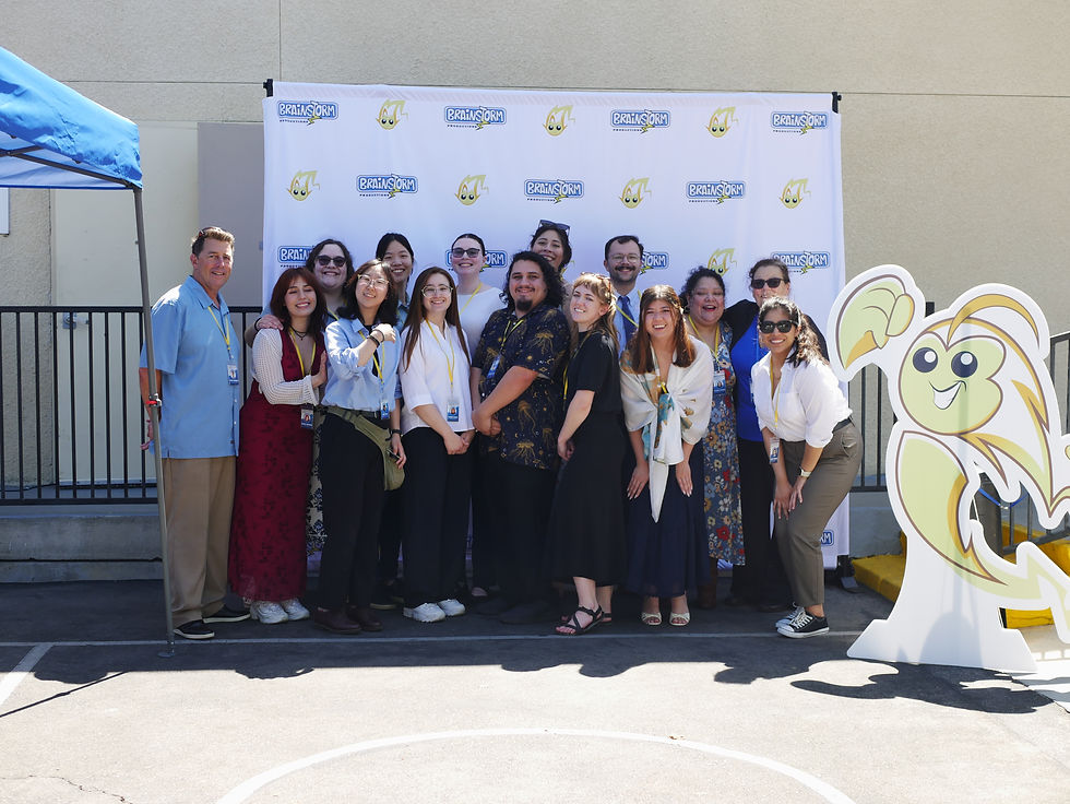 Program Coordinator Sylvia celebrates the Brainstorm Academy Class of 2026 alongside her dedicated staff.