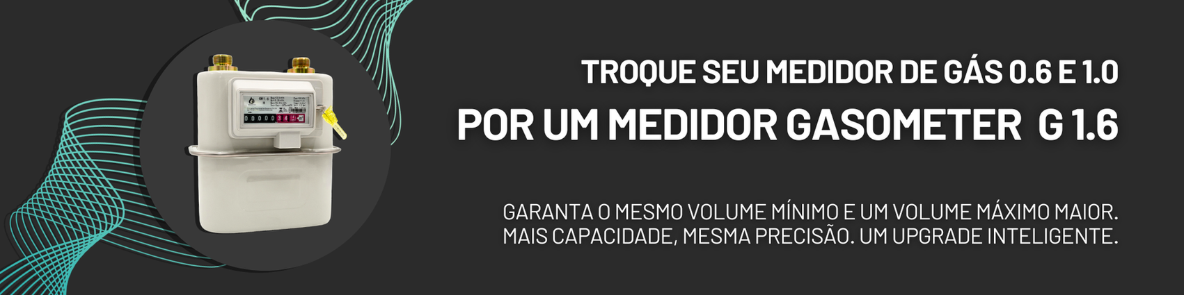 troque seu medidor de gás 0.6 e 1.0 por um medidor Gasometer 1.6