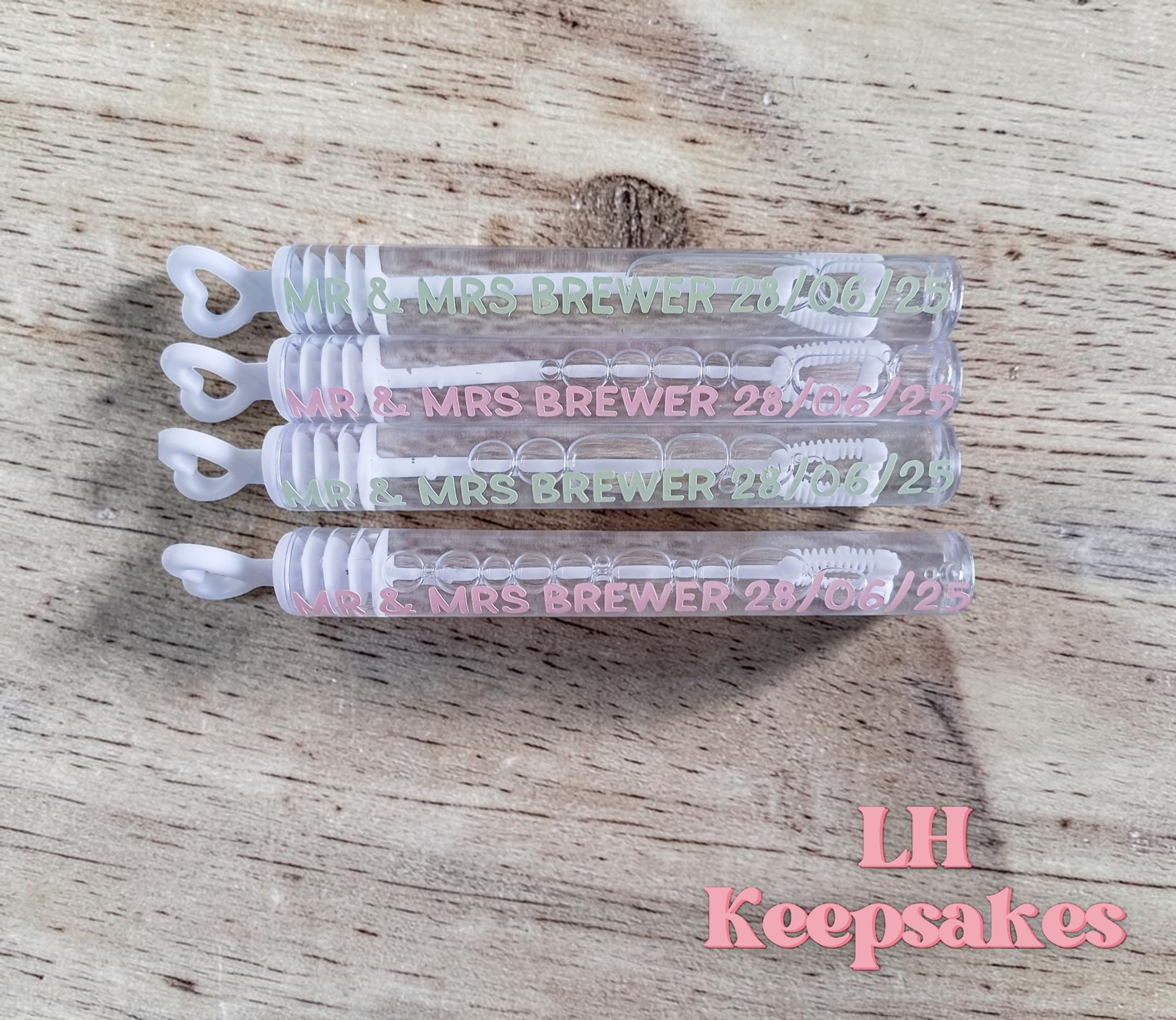 Personalised Mini Wedding Bubbles