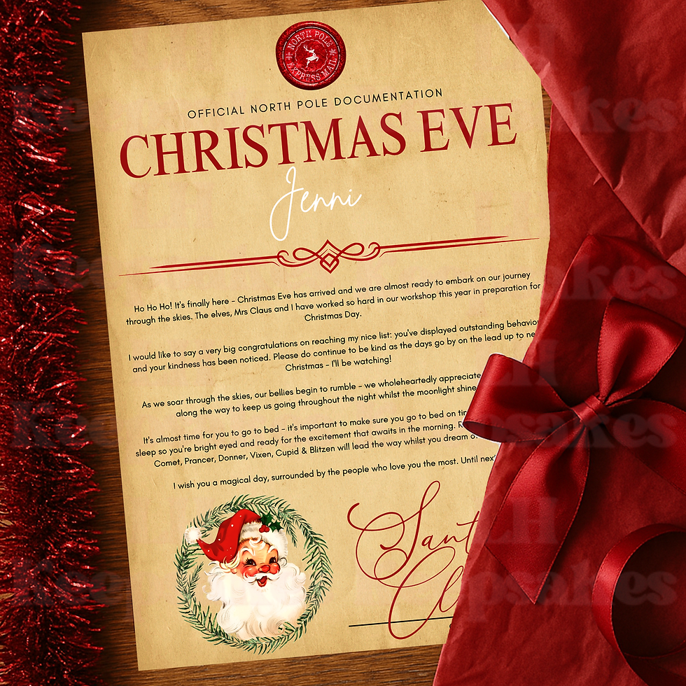 Personalised Santa Christmas Certificates