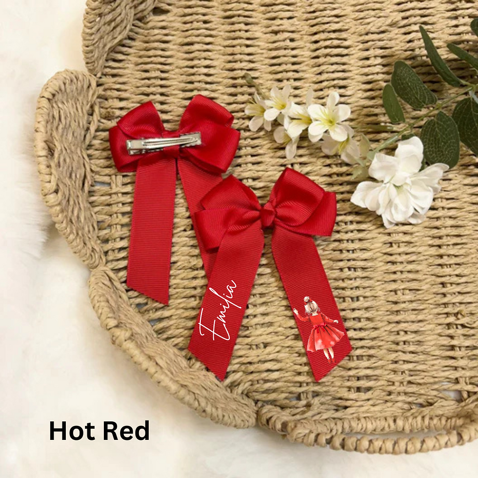 Christmas Dress Hair Bow