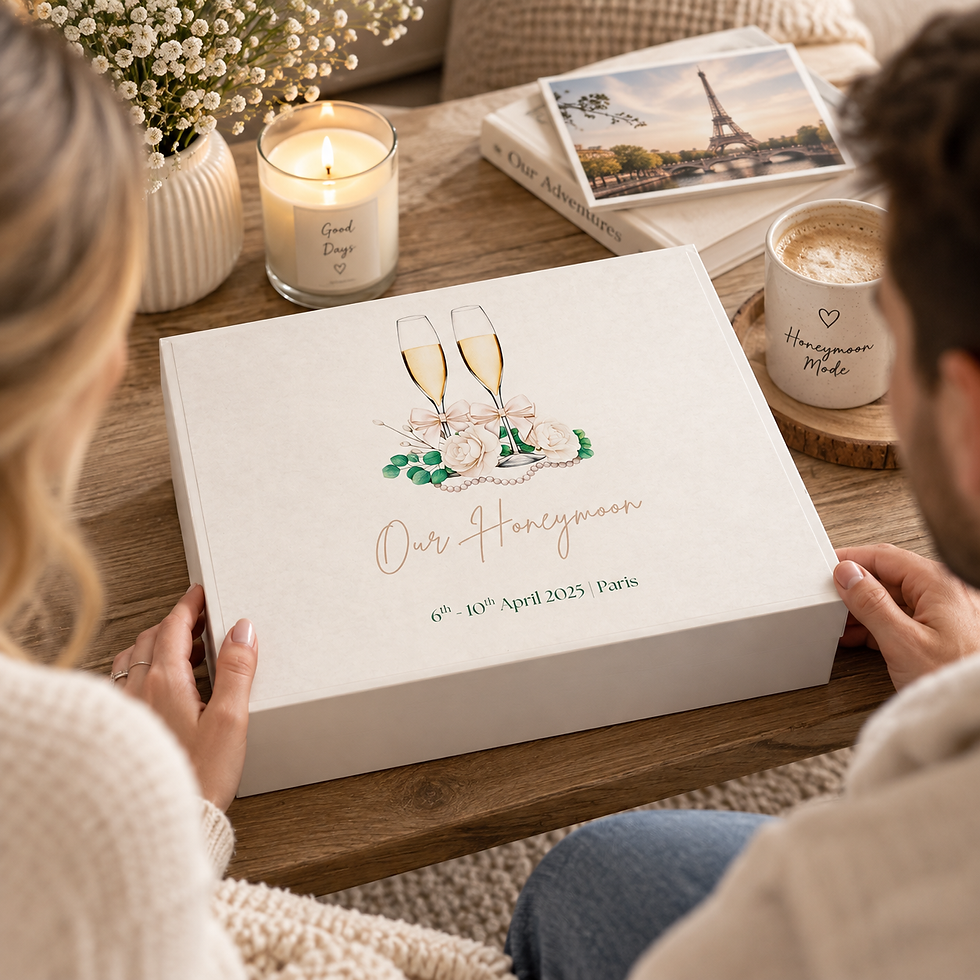 Personalised honeymoon memory box