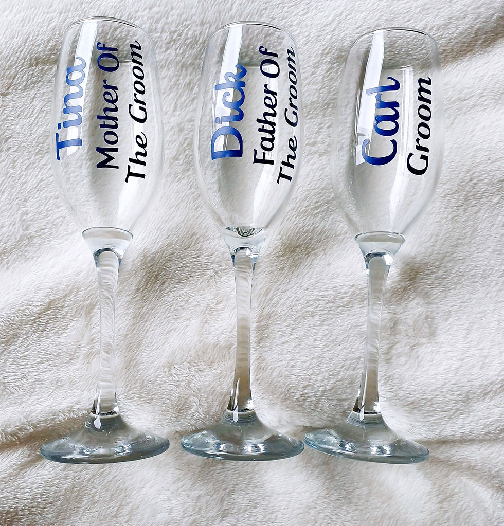 Thumbnail: Personalised Wedding Champagne Glasses