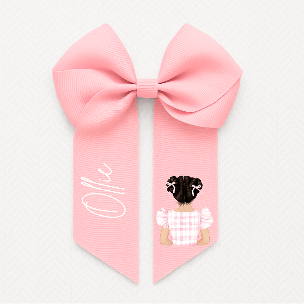 Pink Dress Hair Bow