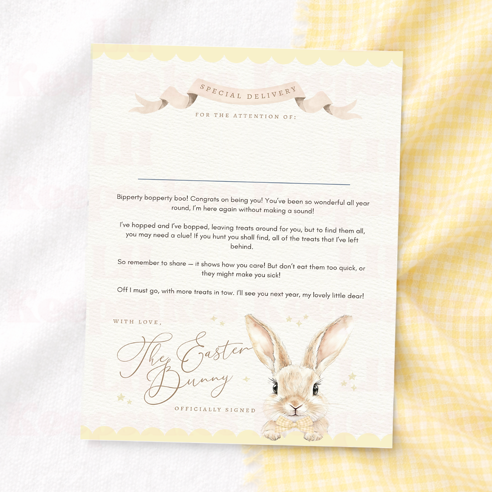 Personalised Easter Bunny Certificate