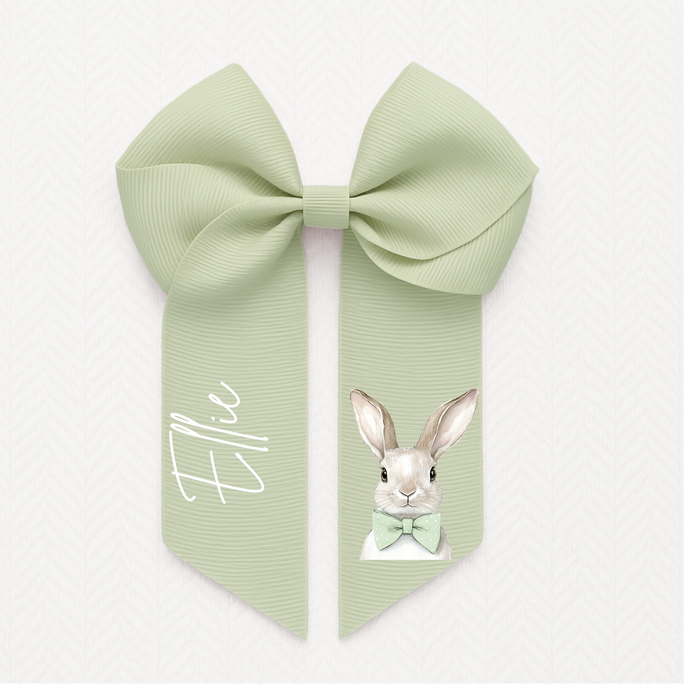 Personalised Easter Bunny Hair Bow – 15 Style Options