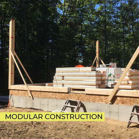 Boreal home being built with Thermolog timbers.