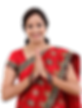 A pic of woman doing namaste